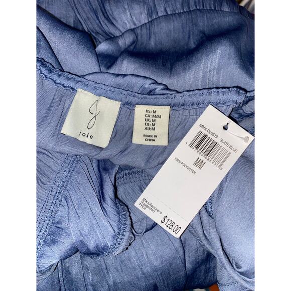 Joie NWT $128 size Medium Stunning Elegant Slate Blue Maxi Dress Tie Back - Picture 12 of 12